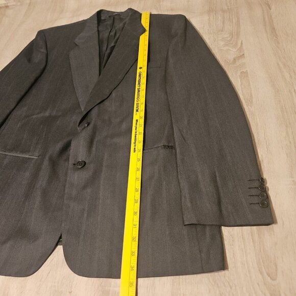 Example By Missoni Super 110's Blazer Sports Coat 46L Gray Striped - Picture 8 of 10